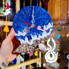 ساعت رومیزی چوبی دریایی