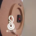 تصویر 2 ساعت دیواری ماهگون نیمه