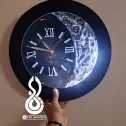 تصویر 3 ساعت دیواری ماهگون نیمه